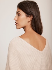 Mint Velvet Cream Batwing Knit Dress - Image 5 of 8