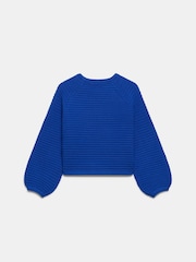 Mint Velvet Blue Cotton Ribbed Jumper - Image 7 of 8