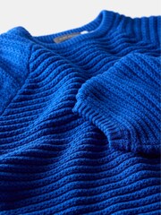 Mint Velvet Blue Cotton Ribbed Jumper - Image 8 of 8