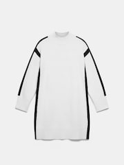 Mint Velvet White Contrast Stripe Mini Dress - Image 6 of 7