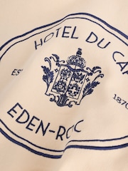 Sporty & Rich Cream Eden Crest Embroidered Crew Neck Sweatshirt - Image 9 of 11