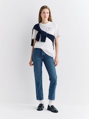 Sporty & Rich White Eden Crest Kennedy T-Shirt - Image 2 of 12