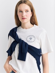 Sporty & Rich White Eden Crest Kennedy T-Shirt - Image 5 of 12