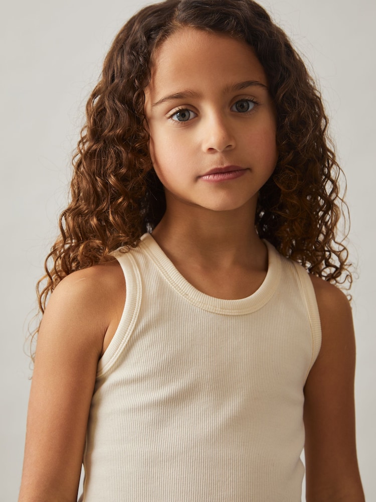 Reiss Lemon Violet 9-13 yrs Cotton Blend Ribbed Vest - Image 4 of 4 Reiss Lemon Violet 9-13 yrs Cotton Blend Ribbed Vest - Image 4 of 4