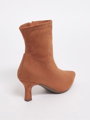 JD Williams Natural Kitten Heel Sock Boots In Wide Fit - Image 3 of 3