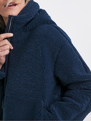 JD Williams Blue Borg Short Jacket - Image 3 of 4