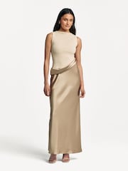 Nanushka Cream Cobee Two Tone Maxi Dress - Image 1 of 6