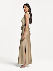 Nanushka Cream Cobee Two Tone Maxi Dress - Image 3 of 6