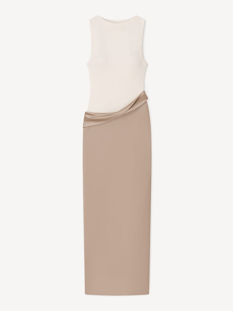 Nanushka Cream Cobee Two Tone Maxi Dress - Image 6 of 6 Nanushka Cream Cobee Two Tone Maxi Dress - Image 6 of 6