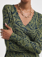 JD Williams Slouch V-Neck Detail Tunic - Image 3 of 4