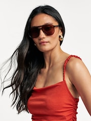 Nanushka Red Alexa Mesh Bodycon Dress - Image 5 of 6