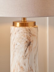 Pacific Natural Effect Ceramic Tall Table Lamp - Image 3 of 6