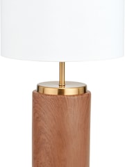Pacific Wood Effect Ceramic Table Lamp - Image 5 of 6