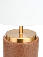 Pacific Wood Effect Ceramic Table Lamp - Image 6 of 6