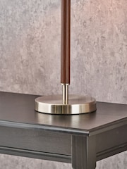 Pacific Black Wood Effect Table Lamp - Image 4 of 6
