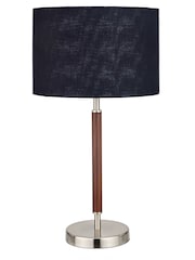 Pacific Black Wood Effect Table Lamp - Image 5 of 6