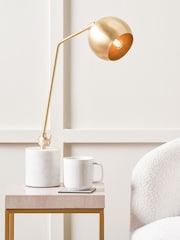 Pacific Gold Metal and Marble Table Lamp - Image 1 of 6