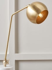 Pacific Gold Metal and Marble Table Lamp - Image 3 of 6