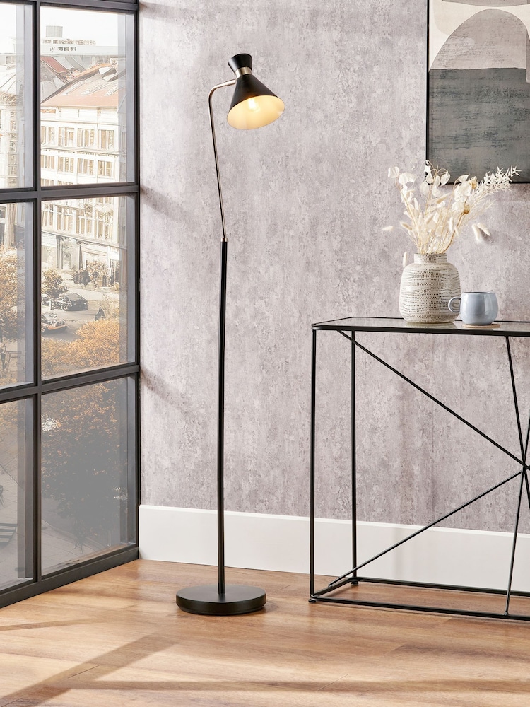 Pacific Black Metal Floor Lamp - Image 1 of 6