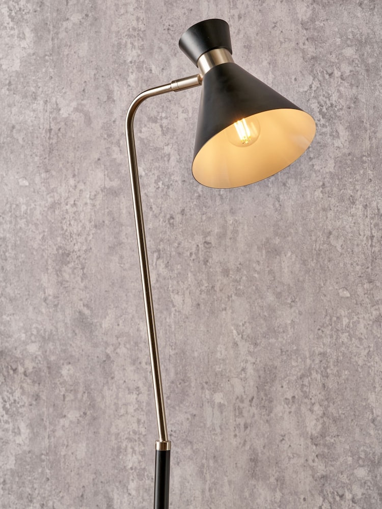 Pacific Black Metal Floor Lamp - Image 2 of 6