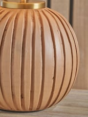 Pacific Natural Textured Ball Table Lamp - Image 2 of 6