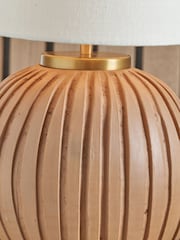 Pacific Natural Textured Ball Table Lamp - Image 3 of 6