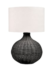 Pacific Black Rattan Table Lamp - Image 3 of 6