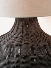 Pacific Black Rattan Table Lamp - Image 4 of 6