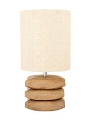 Pacific Natural Mango Wood Mango Wood 3 Pebble Table Lamp - Image 5 of 6
