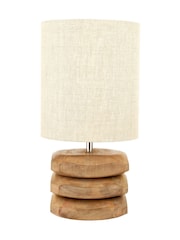 Pacific Natural Mango Wood Mango Wood 3 Pebble Table Lamp - Image 6 of 6