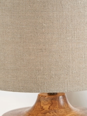 Pacific Black Wash Mango Wood Table Lamp - Image 4 of 6