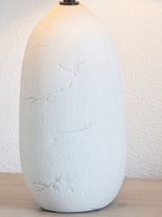 Pacific White Vintage Textured Ceramic Table Lamp - Image 3 of 6