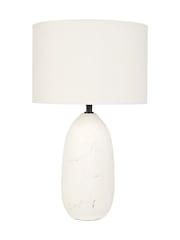 Pacific White Vintage Textured Ceramic Table Lamp - Image 6 of 6