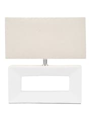 Pacific White Ceramic Rectangular Table Lamp - Image 5 of 6