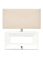 Pacific White Ceramic Rectangular Table Lamp - Image 6 of 6
