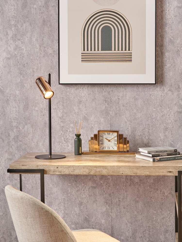 Pacific Rose Gold Metal LED Table Lamp - Image 1 of 6