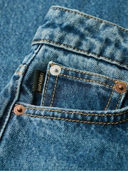 Superdry Blue Mid Rise Straight Leg 100% Cotton Jeans - Image 5 of 5