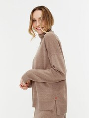 Chinti & Parker Wool/Cashmere Relaxed Roll Neck Jumper - Image 3 of 4