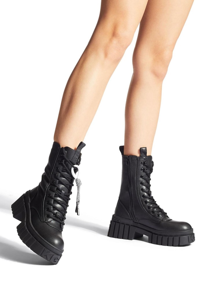 KG Kurt Geiger Tegan Lace Up2 Black Boots - Image 1 of 5