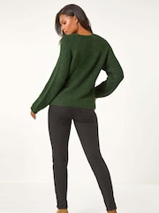 Roman Green Light Soft Knit Blouson Jumper - Image 3 of 5