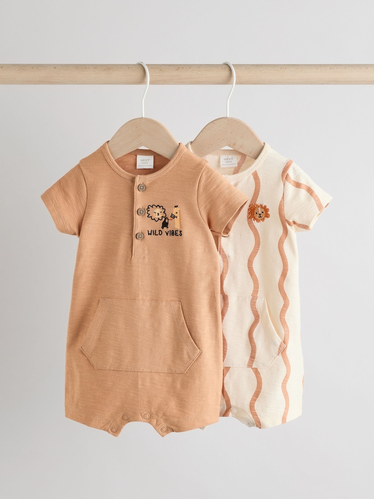 Rostbraun, Safari - Babystrampelhöschen im 2er-Pack - Bild 1 von 12 Rostbraun, Safari - Babystrampelhöschen im 2er-Pack - Bild 1 von 12