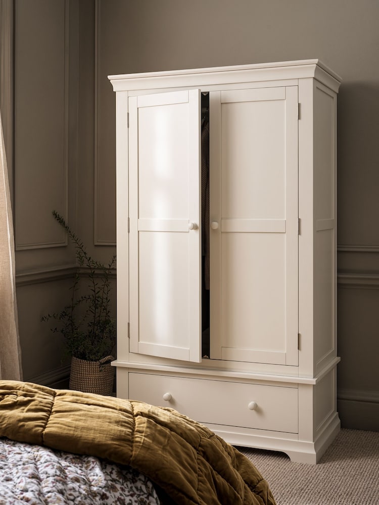 Cotswold Company Warm White Chantilly Double Wardrobe - Image 1 of 6
