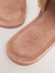 Lime Green Leather Standard/Wide Fit Forever Comfort® Beaded Flower Mules - Image 9 of 9