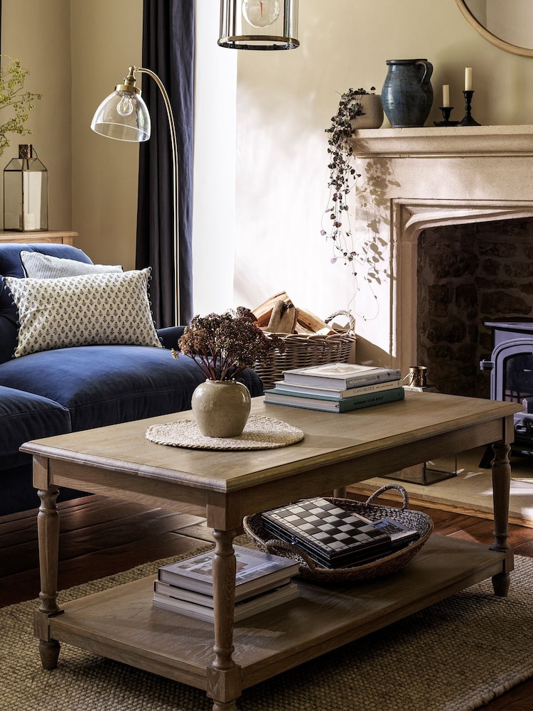 Cotswold Company Limewash Oak Camille Coffee Table - Image 1 of 5