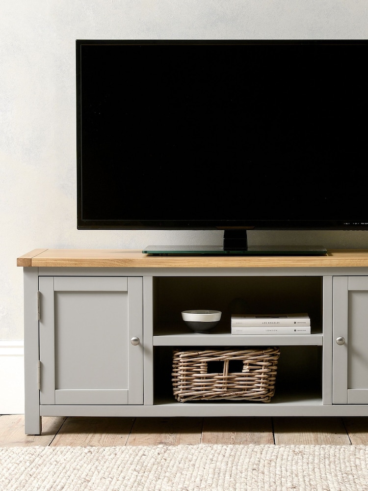Cotswold Company Pebble Grey Simply Cotswold TV Stand - Image 1 of 5