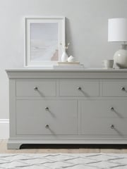 Cotswold Company Pebble Grey Chantilly 7 Drawer Wide Chest of Drawers - Image 1 of 5