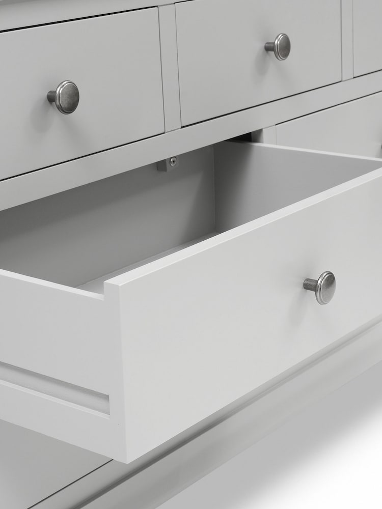 Cotswold Company Pebble Grey Chantilly 7 Drawer Wide Chest of Drawers - Image 5 of 5