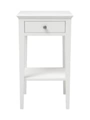 Cotswold Company Warm White Chantilly 1 Drawer Bedside Table - Image 3 of 5