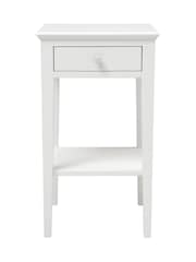 Cotswold Company Warm White Chantilly 1 Drawer Bedside Table - Image 4 of 5