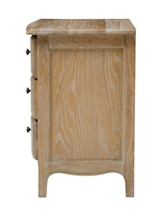 Cotswold Company Limewash Oak Camille Bedside 3 Drawer Table - Image 3 of 4